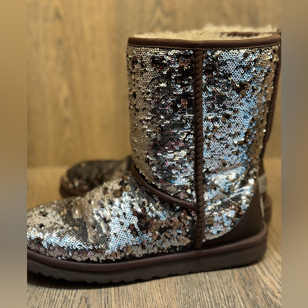 Ugg Sequined Mini Boot Size 8 - image 2
